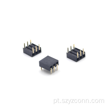 Conector de cabeçalho fêmea de passo de 2,54 mm 3P
